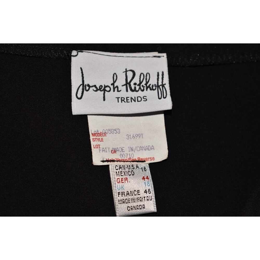 JOSEPH RIBKOFF $199 Long Side Zip Woven‎ Maxi Skirt Black Size 16 - Picture 3 of 3